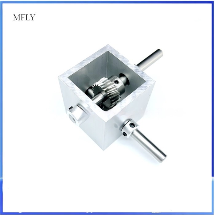 1:5 Turbine Worm Gear TransmissionRight Angle Reverse Box Gearbox 90-Degree Angle Reducer 8mm Corne