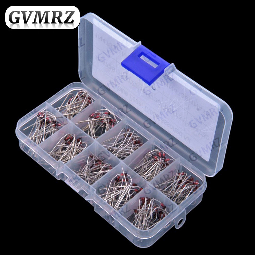 10Value 6.8V 5.1V 5.6V 6.2V 3.3V 3.6V 3.9V 4.3V 4.7V 200PCS 1N4728 ~ 1N4737 1W Zener Diode Kit วงจรร