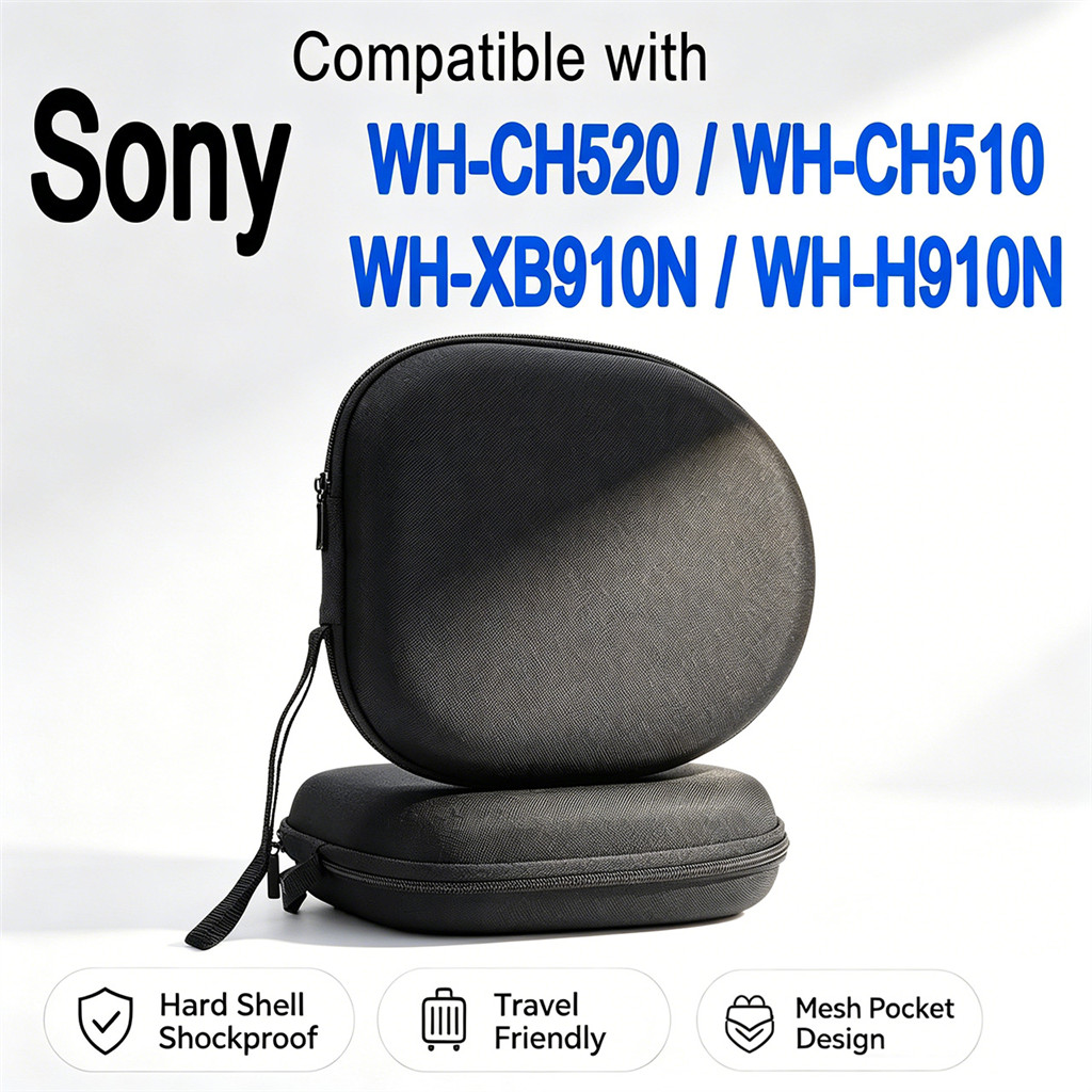 แบบพกพาหูฟังกระเป๋าสําหรับ Sony WH-CH520 WH-CH510 WH-XB910N WH-H910N กระเป๋าเดินทางชุดหูฟังกระเป๋า