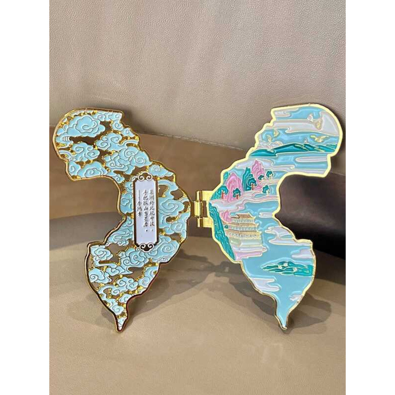 Sansuke Art Hefei Nest Lake พับเปิดปิดผีเสื้อตู้เย็นสติกเกอร์ Anhui Travel ของขวัญ