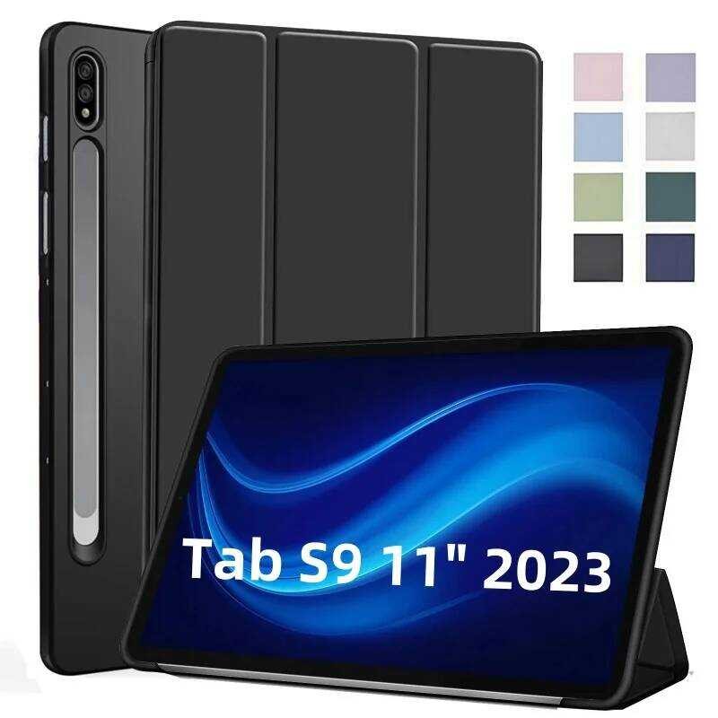 สําหรับ 11 นิ้วขาตั้งแม่เหล็ก Soft TPU กลับสําหรับ Galaxy Tab S9 2023 SM-X710 X716B X718U แท็บเล็ต
