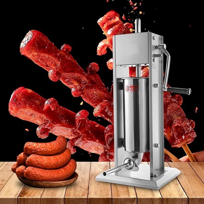 Manual 5L Stainless Steel Sausage Filling Meat Stuffer Filler Homemade Sausage Vertical Maker Machi