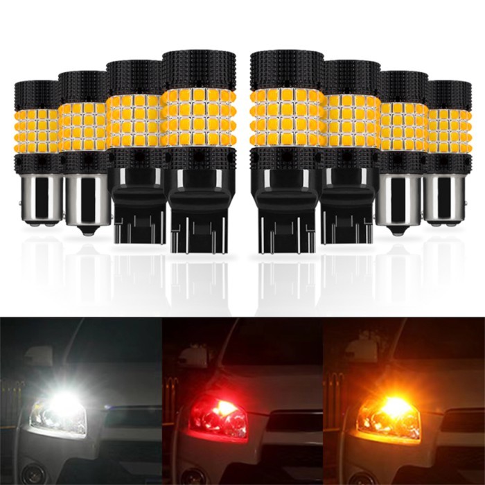 1156 1157 3030 60SMD LED Bulb P21W BAU15S P21/5W 7440 W21W W21/5W 7443 12V-36V White Red Yellow Tur