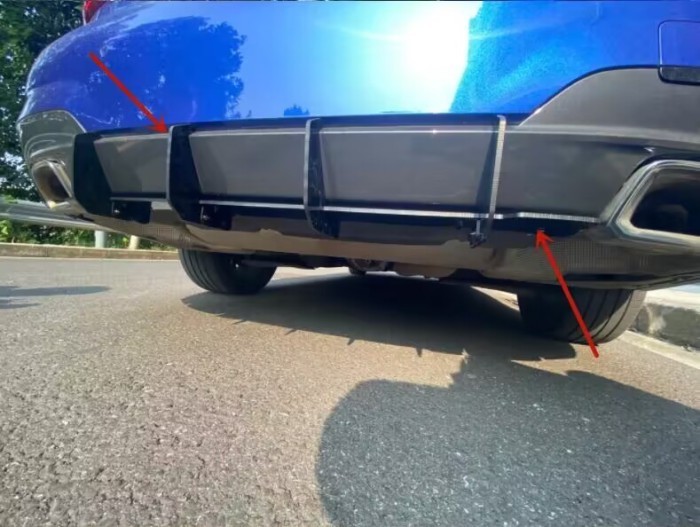 Car Rear Diffuser Lip black Rear Side Splitters For BMW G20 G28 318i 320i 325i 330i 2020 2021 ABS R