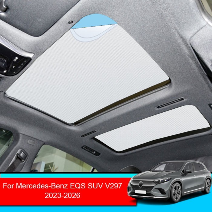 Car Electrostatic Adsorption Sunroof Sunshade For Mercedes-Benz EQS SUV V297 2023-2026 Heat Insulat