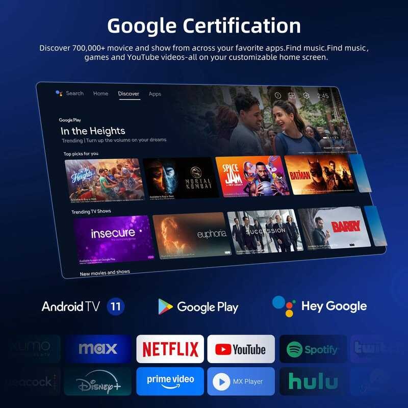 ▥ MECOOL Kd3 Android 11 พร้อม Netflix 4K Dolby Audio 2 + 8G ได้รับการรับรอง Google TV Stream Me