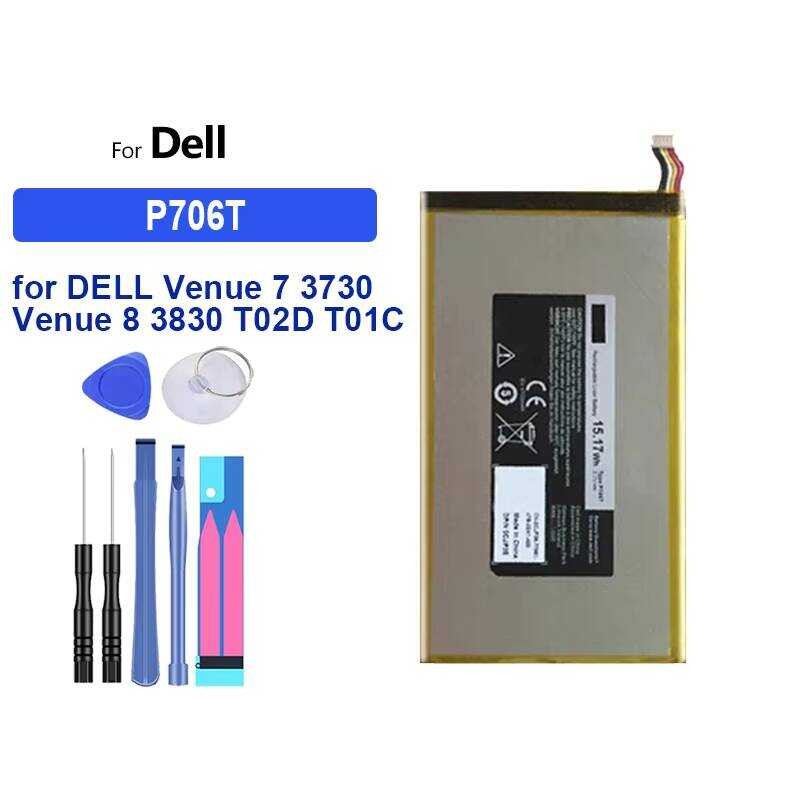 Battery P706T 4100mAh For DELL Venue 7 3730 Venue 8 3830 T02D T01C T02D002 T02D001 0CJP38 02PDJW