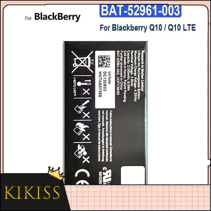 For Blackberry Q10 / Q10 LTE / Q10 LTE SQN100-1 BAT-52961-003 แบตเตอรี่ 2100mAh