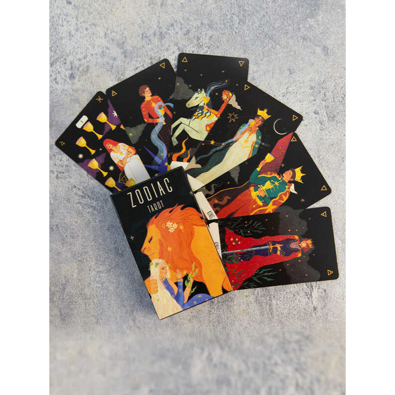 Zodiac Tarot Zodiac Tarot Constellation Tower luo Card เวอร์ชันภาษาอังกฤษการ์ดเกม Waite Tower Card