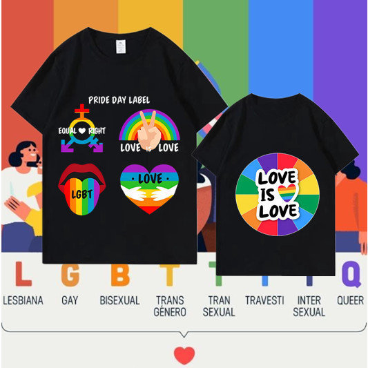 เสื้อเลือกตั้ง (เสื้อเฮีย) เสื้อ Lgbt Pride Gay Lesbian Rainbow T-Shirt LepreB23 ใส่ได้ ทั้ง ชาย ใส