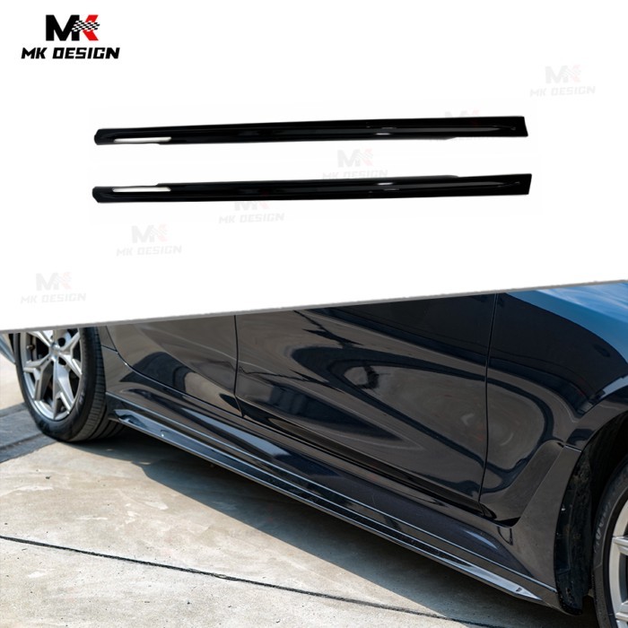 VTEN Style Side Skirts Extension Lip Aprons for BMW I3 2022-IN Gloss Black Side Skirts Trims Body K