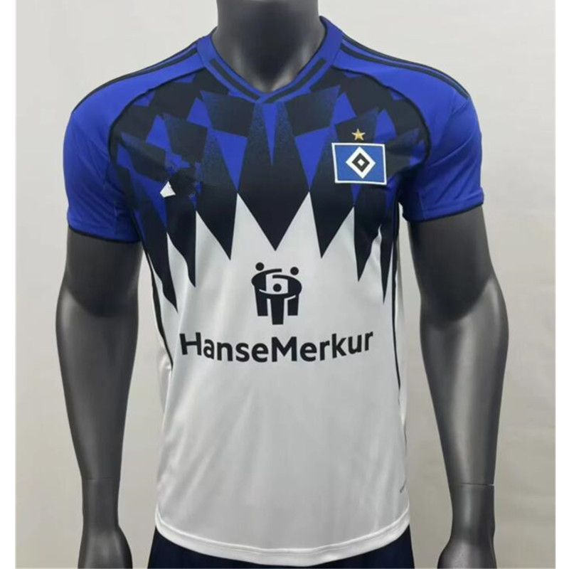 ชื่อและหมายเลขแบบกําหนดเองฟรีHamburger SV Jersey 2025 2026 New Home Away Fans ฉบับที่