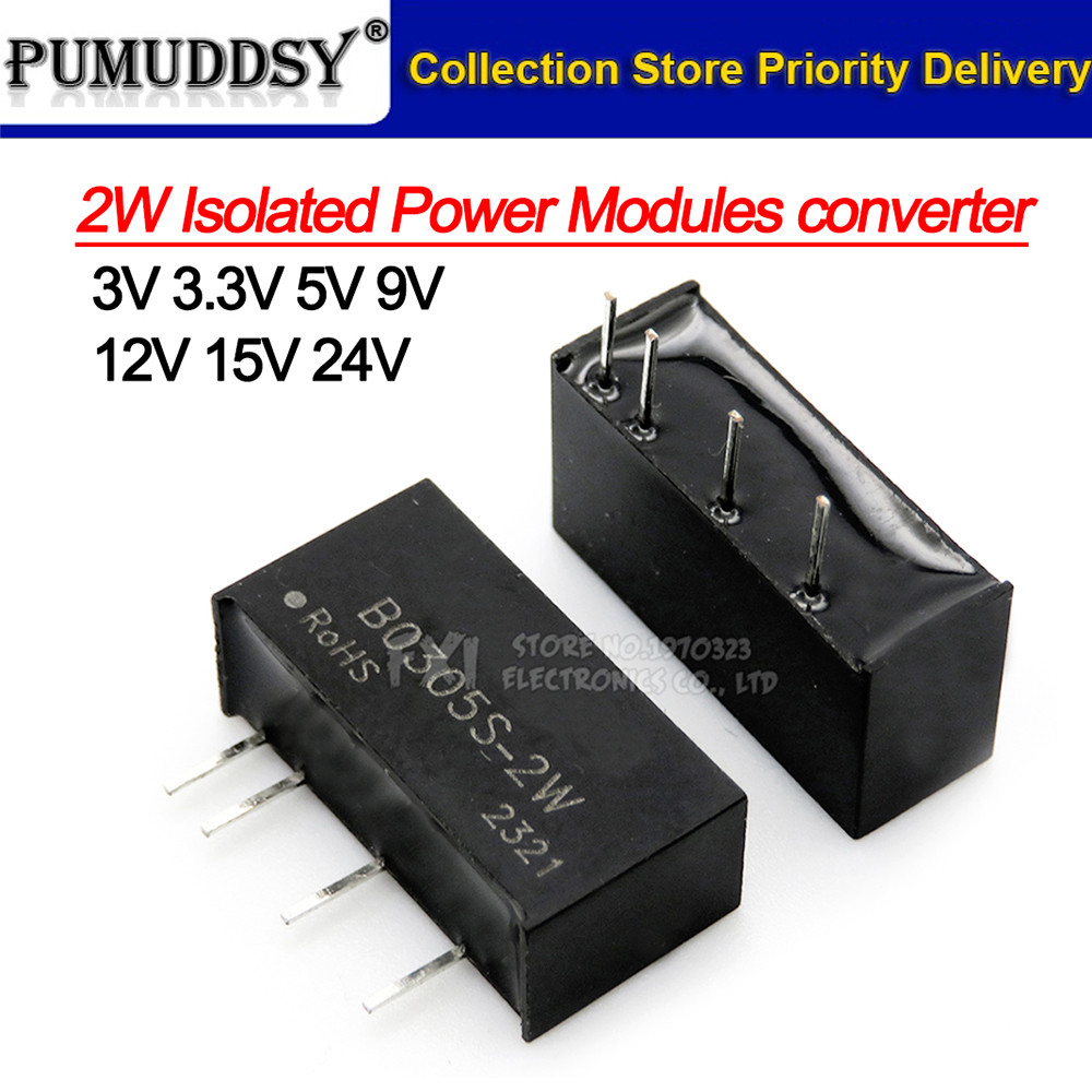 1PCS DIP4 โมดูลแยกแปลง 2W B0505S-2W B1205S-2W B1212S-2W B2405S-2W B0505S-2W B12S-2W B1205S-2W B2405S