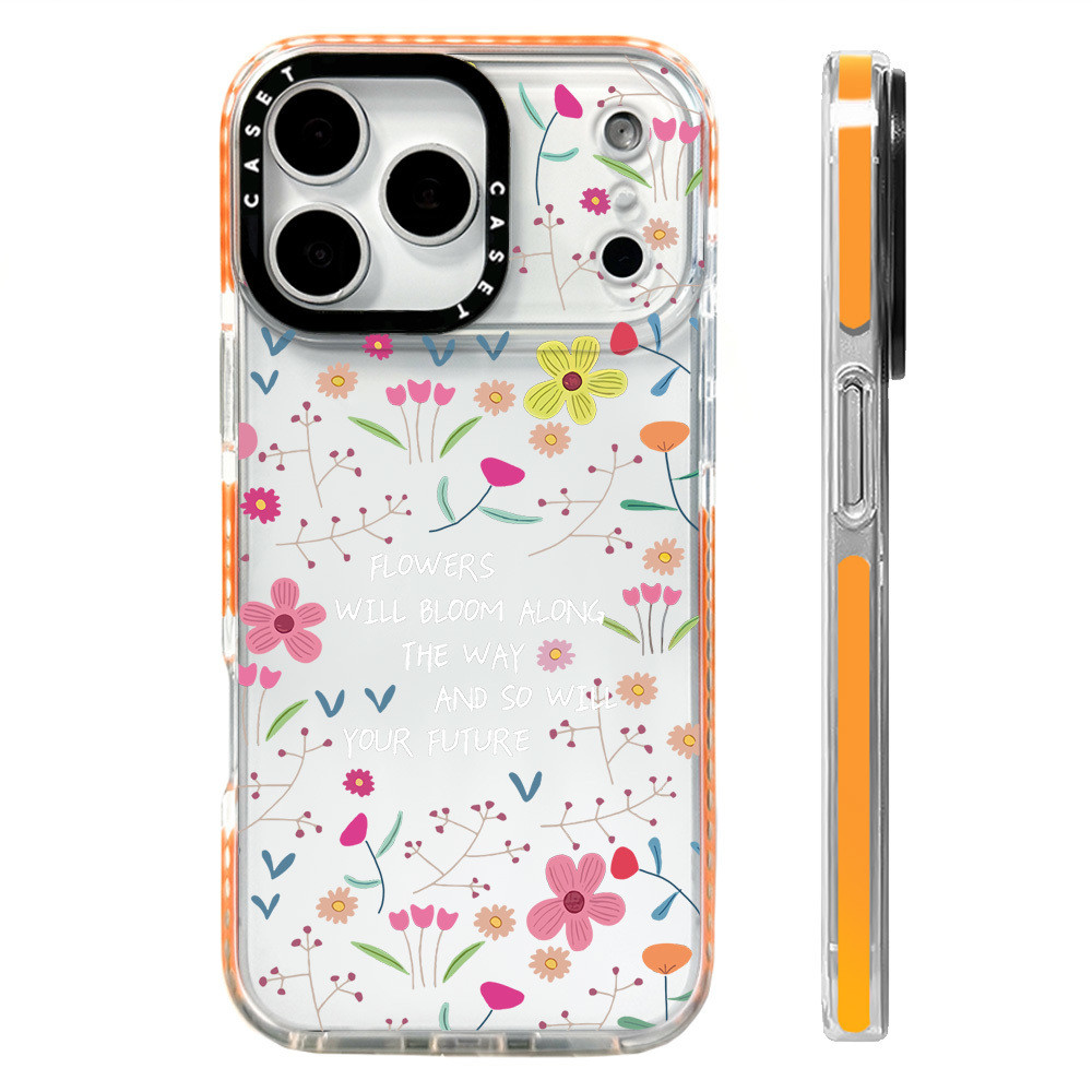 ดอกไม้ตัวอักษรภาษาอังกฤษสําหรับ IPhone 17 Pro Max ฝาครอบ 17 Pro ซิลิโคนกันชนใสนุ่ม 17 Air ปลอกกันกระแทก