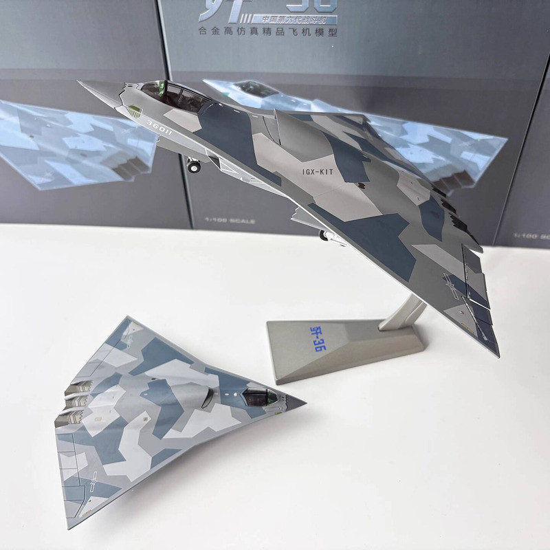 {Vivi toys} 1/100 China J-36 Sixth Generation Fighter J36 Simulation Alloy สินค้าสําเร็จรูป Static M