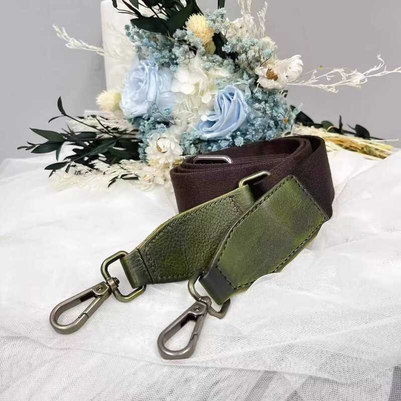 สายกระเป๋ากว้าง Fatis สำหรับกระเป๋าหนังแท้ ปรับได้สำหรับMessenger