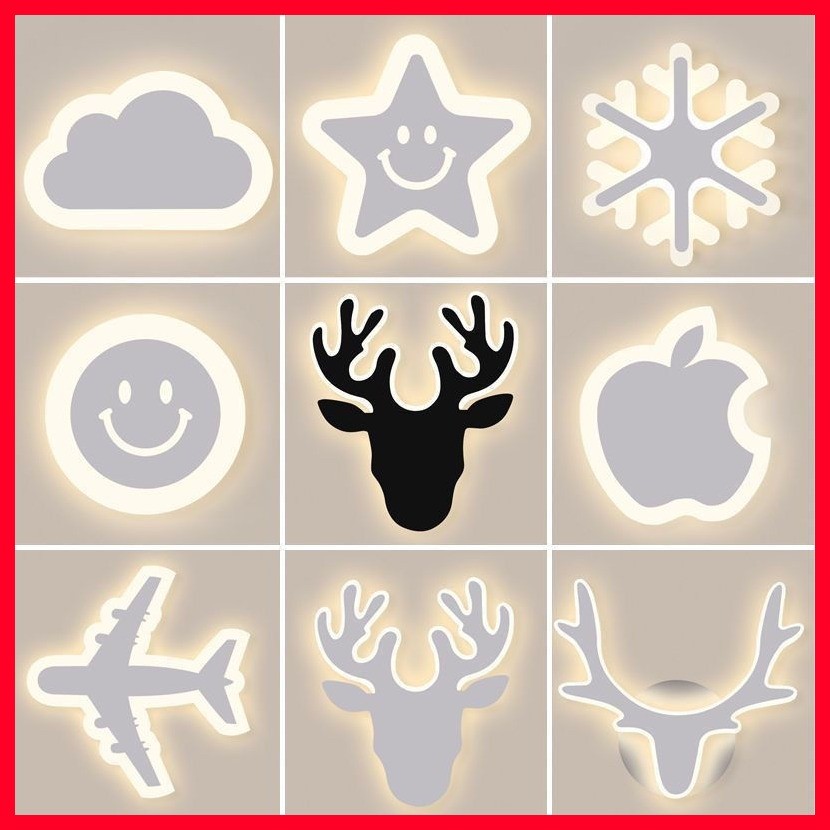 [MC] โคมไฟติดผนัง Simple Influencer Creative led โคมไฟติดผนังห้องนั่งเล่นห้องนอนทางเดินข้างเตียงทางเ