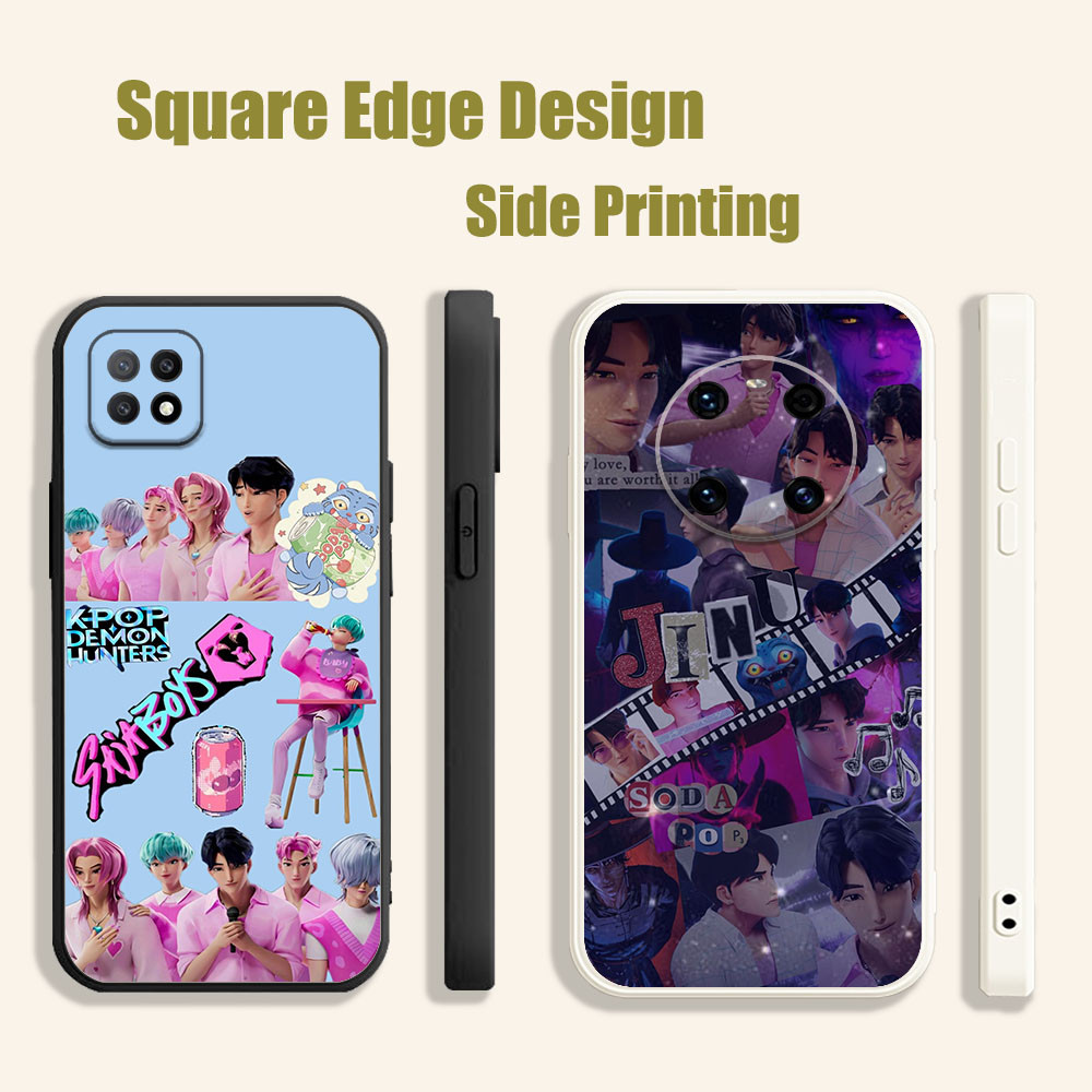 ปลอกสําหรับ OPPO Reno6 Reno 7 7z 5K A16E A16K A94 jiu Saja ชาย kpop นักล่าปีศาจ BOD04 เคสโทรศัพท์ขอบ
