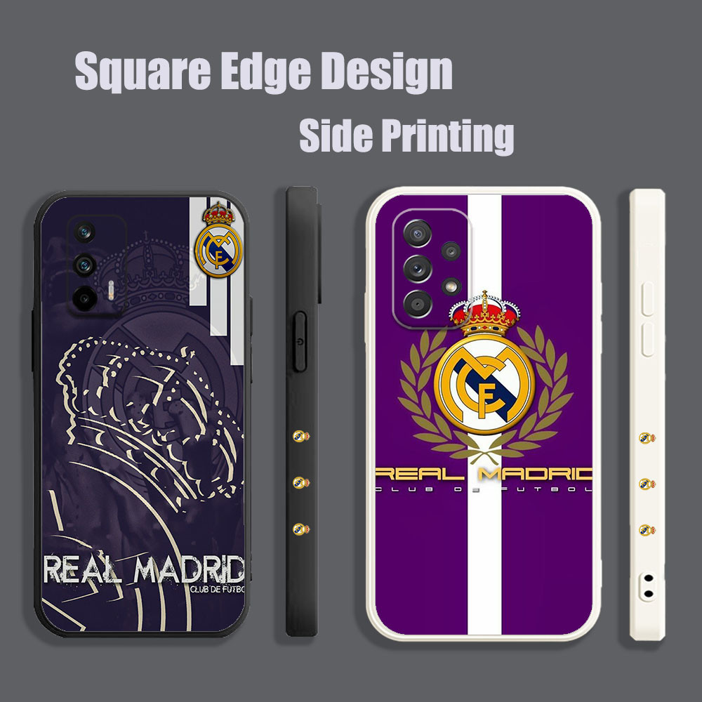 ปลอกสําหรับ iPhone 1112 Pro Max 6 7 8 Plus X/XS MAX XRReal Madrid Fc โลโก้ KMJ85 เคสโทรศัพท์ขอบสี่เห
