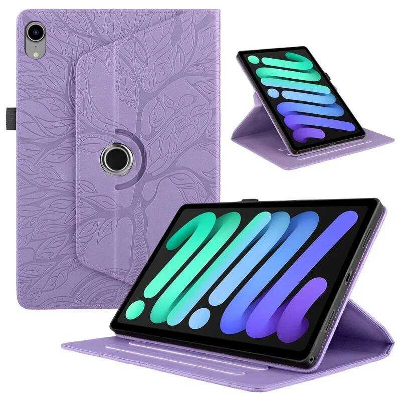 Funda 7th 6th Generation 8.3 "Em Tree 360 หมุนหนังแท็บเล็ตCoqueสําหรับiPad 7 Mini 6 กรณี