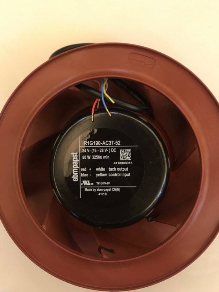 เยอรมัน ebmpapst พัดลม R1G190-AC37-52 24V 80W 19CM พัดลมระบายความร้อนแบบแรงเหวี่ยงเทอร์โบ