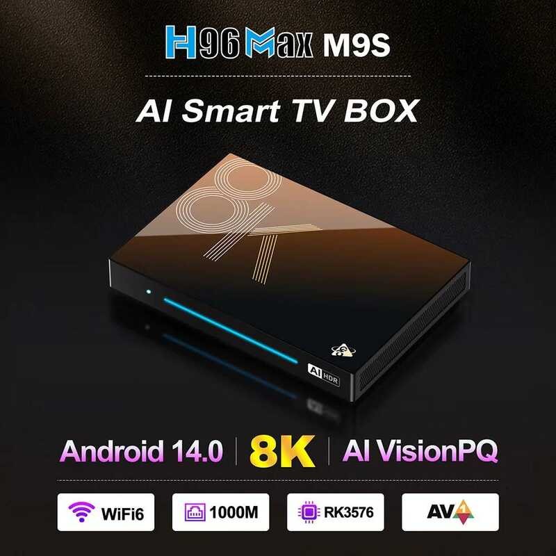 ▥ H96 MAX M9s AI Visionpq TV Box Android14 Rockchip Rk3576 Quad Cortex A72 + A53 รองรับ Super ค