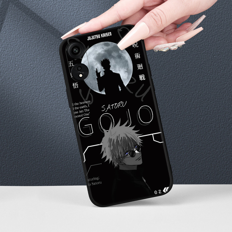 W[3] Anime Boy Cool การ์ตูน Gojo Satoru สําหรับ OPPO A80 A83 A1 A91 F15 A92 A72 A52 A92S A93 A94 A95 A96 K12X TPU ซิลิโคนเคสโทรศัพท์สีดํา ราคา ถูกที่สุด ดีลบีเคเค แกลเลอรีภาพที่ 6