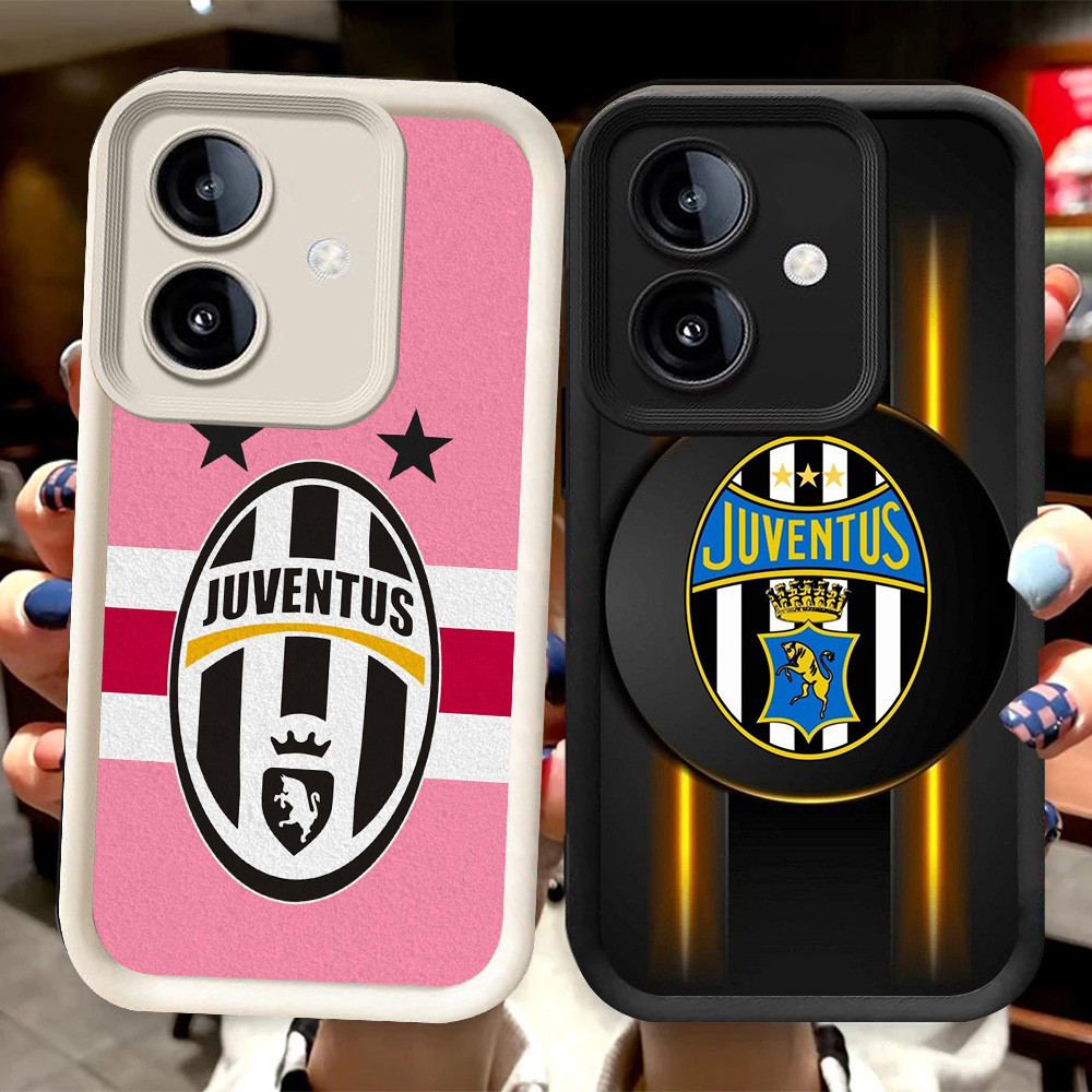 R8 J-JuventusFC Casing สําหรับ Xiaomi Redmi Poco C65 13C K60 Ultra M7 A1 A2 Pro 5G สีดําและสีขาว