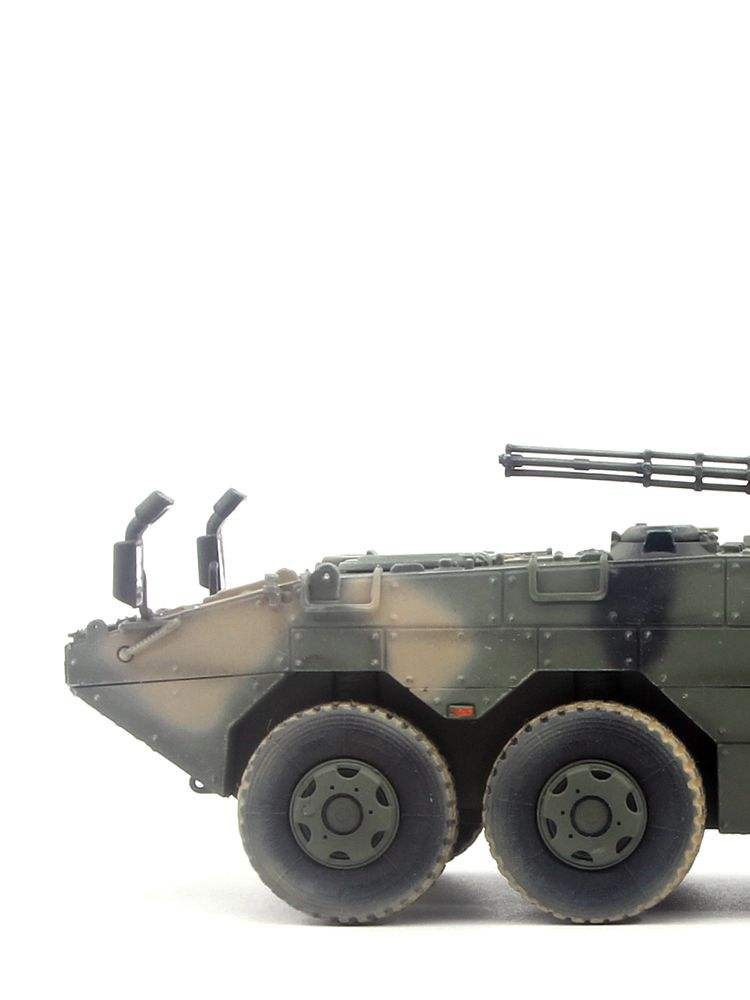 UNISTAR China ZBL-08 ล้อ Infantry Chariot Jungle Tricolor Camouflage Big แปดล้อสําเร็จรูปรุ่น 1/72