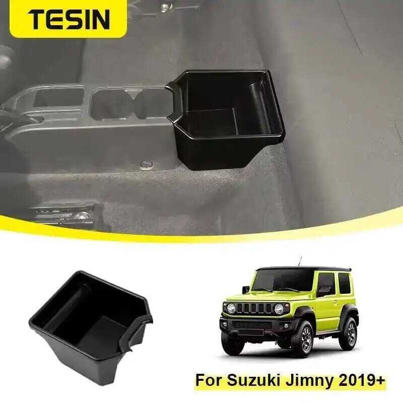 TESIN Stowing Ti รถด้านหลัง Center กล่องเก็บสําหรับ Suzuki Jimny 2019 2020 2021 2022 2023 2024 อุปกร