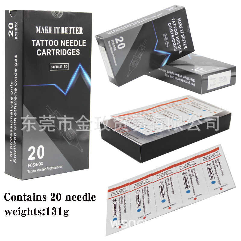 Tattoo Blue Needle Shell One Needle Tattoo One เข็มรอบเข็มแถว RL RS M1 RM F One กล่อง 20 ชิ้น