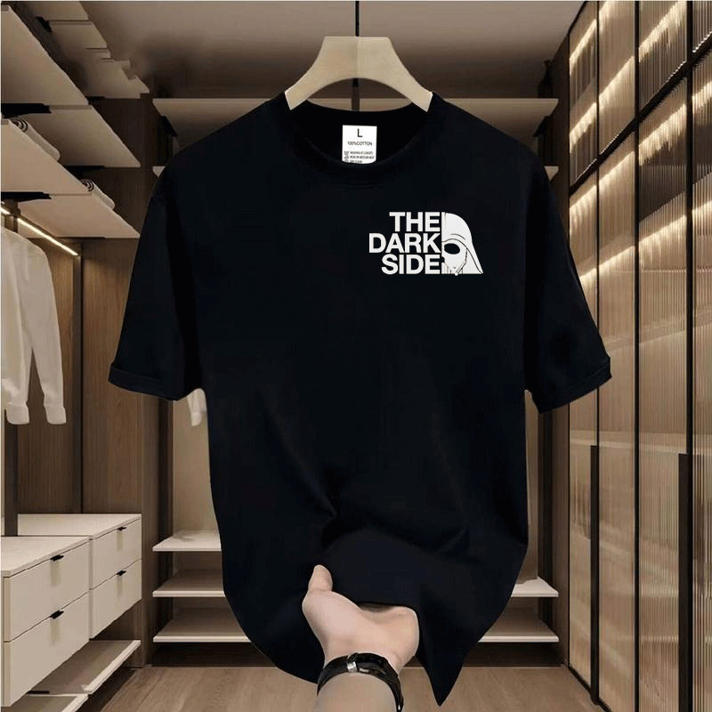 TF35 Christmas เสื้อยืด ผู้ชาย คอกลม NEW YEAR CASUAL COOL ลายการ์ตูน สีขาว-ดำ สีดําแขนสั้น สตรีทแฟชั่น OVERSIZE FASHION