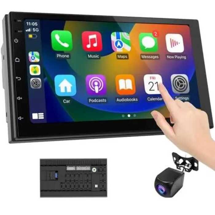 C Wireless Carplay Screen For Car & Android Auto Head Unit-Touchscreen 7Inch Double Din Car Stereo