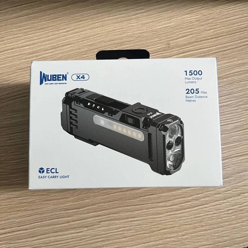 WUBEN X4 ไฟฉายพกพา 1500 Lumens กันน้ำ พร้อมฟังก์ชัน RGB และแบตเตอรี่ 3400 mAh