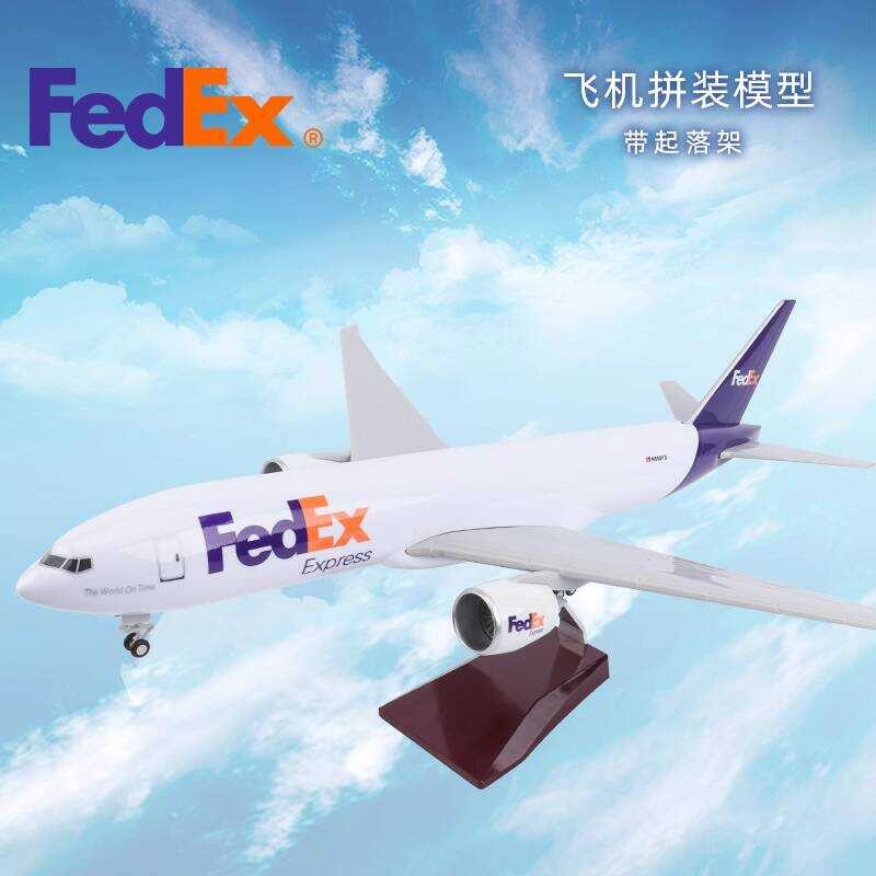 FedEx FedEx Cargo เครื่องบินจําลอง B777 รุ่นเครื่องบินของที่ระลึกคอลเลกชันเครื่องประดับ