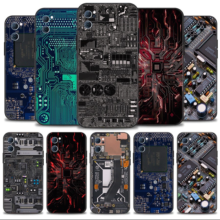 แผงวงจรเมนบอร์ดสําหรับOPPO F5 A73 F7 F9 F11 Pro A7X A9 F17 ความเข้ากันได้TPUเคสโทรศัพท์นุ่มฝาครอบป้อ