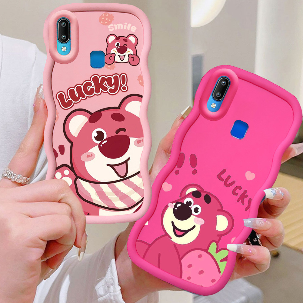 MERAH KL34 เคสล็อตโซ่สําหรับ VIVO Y91i Y93 Y91 Y91C Y95 กรณีสีชมพู