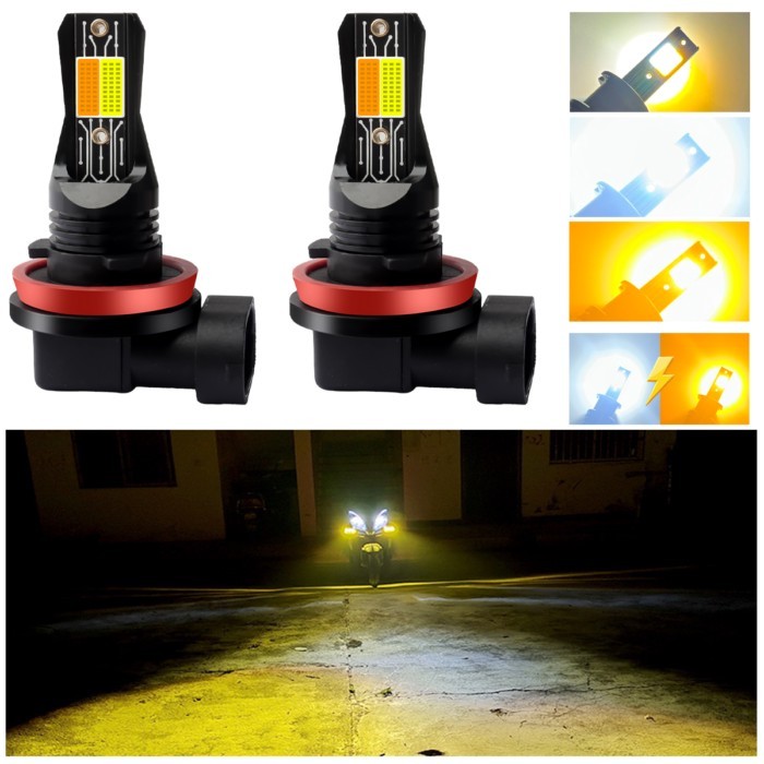 2PCS H11 Car Headlight Bulb Kit Waterproof Car Fog Light Bulbs Super Bright H1 H3 H7 9005 9006 Led