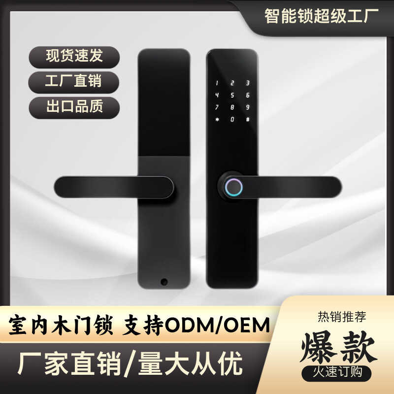 ล็อคประตูไม้ TTLOCK TTLOCK Apartment Lock ล็อคลายนิ้วมือ Graffiti Smart Lock TUYA B & B เช่ารหัสล็อค