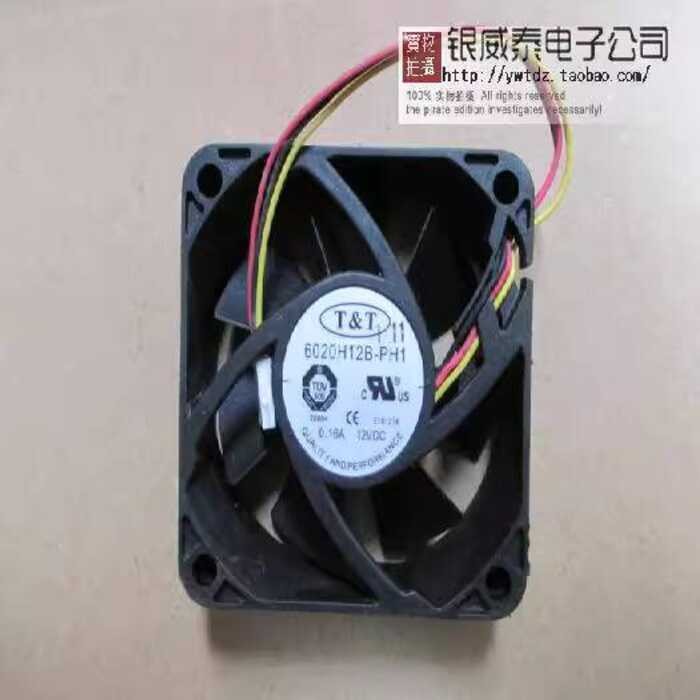 ยี่ห้อใหม่ T & T 6020H12B-PH1 12v 6020 6 ซม.อุปกรณ์เซิร์ฟเวอร์พัดลมระบายความร้อน wanga2