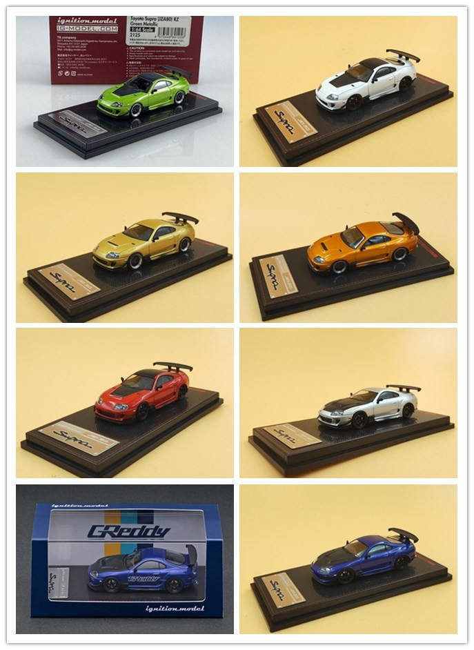 จุดระเบิด IG 1: 64 Toyota Supra Toyota Supra JZA80 RZ โมเดลรถอัลลอย