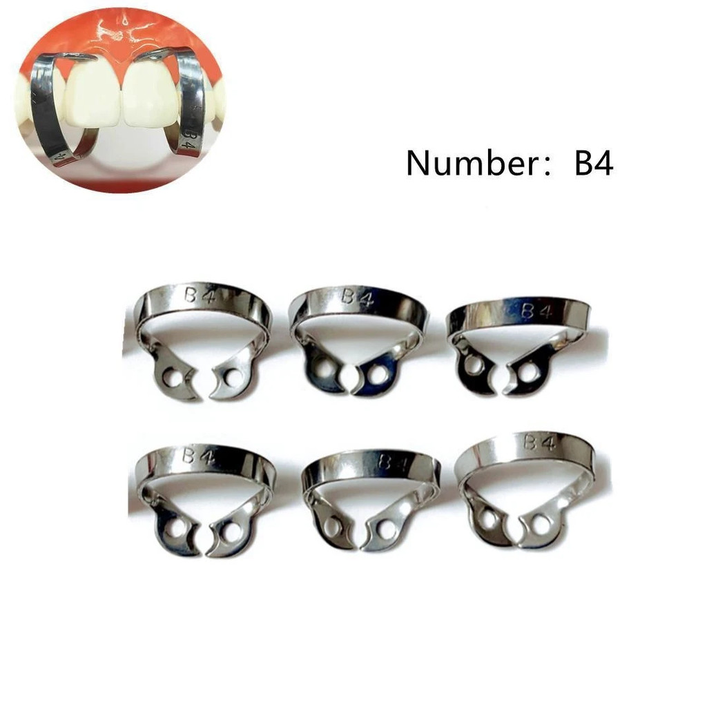 5 ชิ้นทันตกรรม B4 คลิปยาง Dam Clamps Brinkleer Endodontic Clamp B4 Clamp ทันตกรรมเครื่องมือผ่าตัด