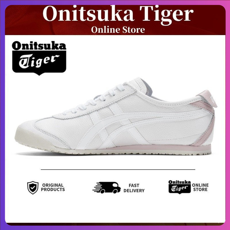[การประกันคุณภาพ] ของแท้ 100% Tiger MEXICO 66 Cloud White 1183B781-104 รองเท้าผ้าใบ Low-Top Unisex 6