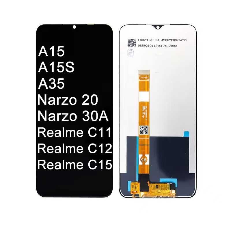 เหมาะสําหรับ A35 ชุดหน้าจอ A15 A15S A16K Realme V3/Q2i จอแสดงผล LCD