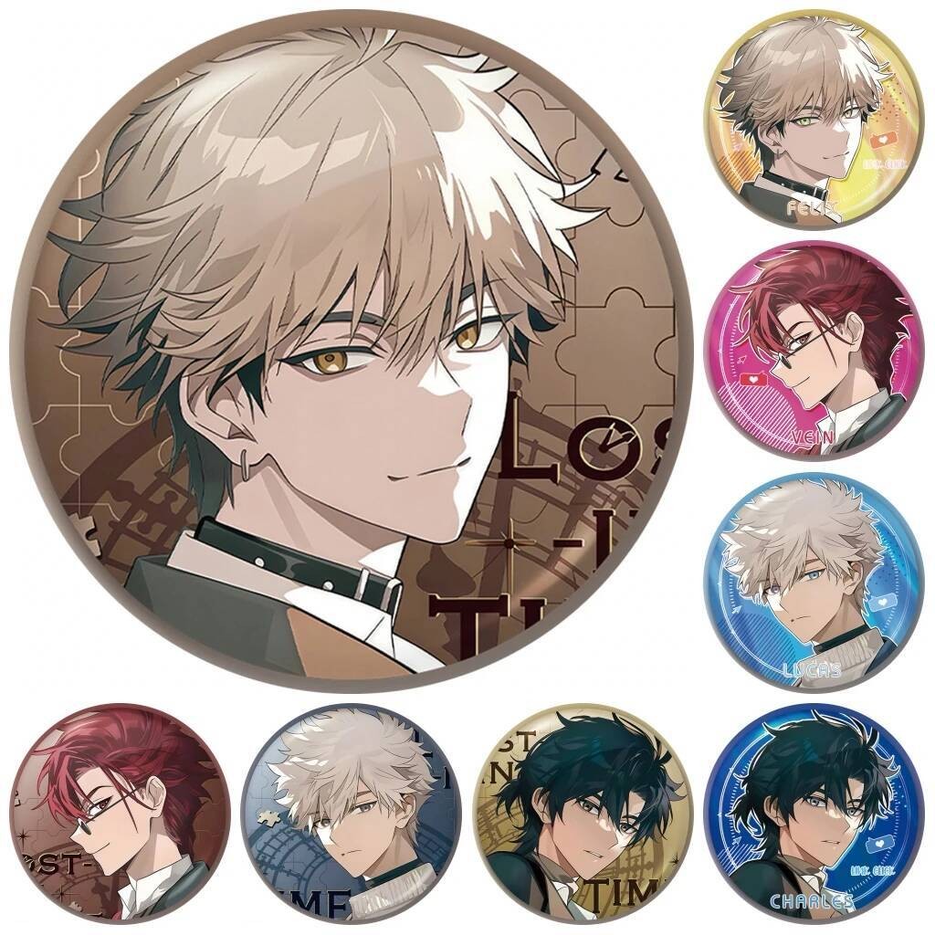 อะนิเมะ Link Click Charles Lucas Vein Felix คอสเพลย์ COSTUME Badge Pin SPTE Tinplate เข็มกลัด Prop X