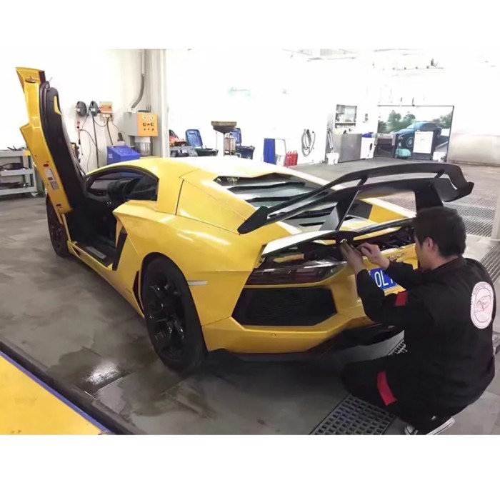 For Lamborghini Aventador LP700 LP720 LP750 700 720 carbon fiber Tail fins Rear Spoiler Guide Wing