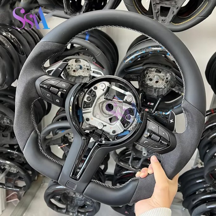 Suitable for BMW F10 F20 F30 F32 F36 F80 F82 M3 M4 sport flat bottomed steering wheel Customization