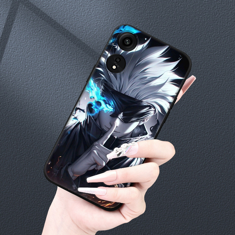 W[3] Anime Boy Cool การ์ตูน Gojo Satoru สําหรับ OPPO A80 A83 A1 A91 F15 A92 A72 A52 A92S A93 A94 A95 A96 K12X TPU ซิลิโคนเคสโทรศัพท์สีดํา ราคา ถูกที่สุด ดีลบีเคเค แกลเลอรีภาพที่ 3