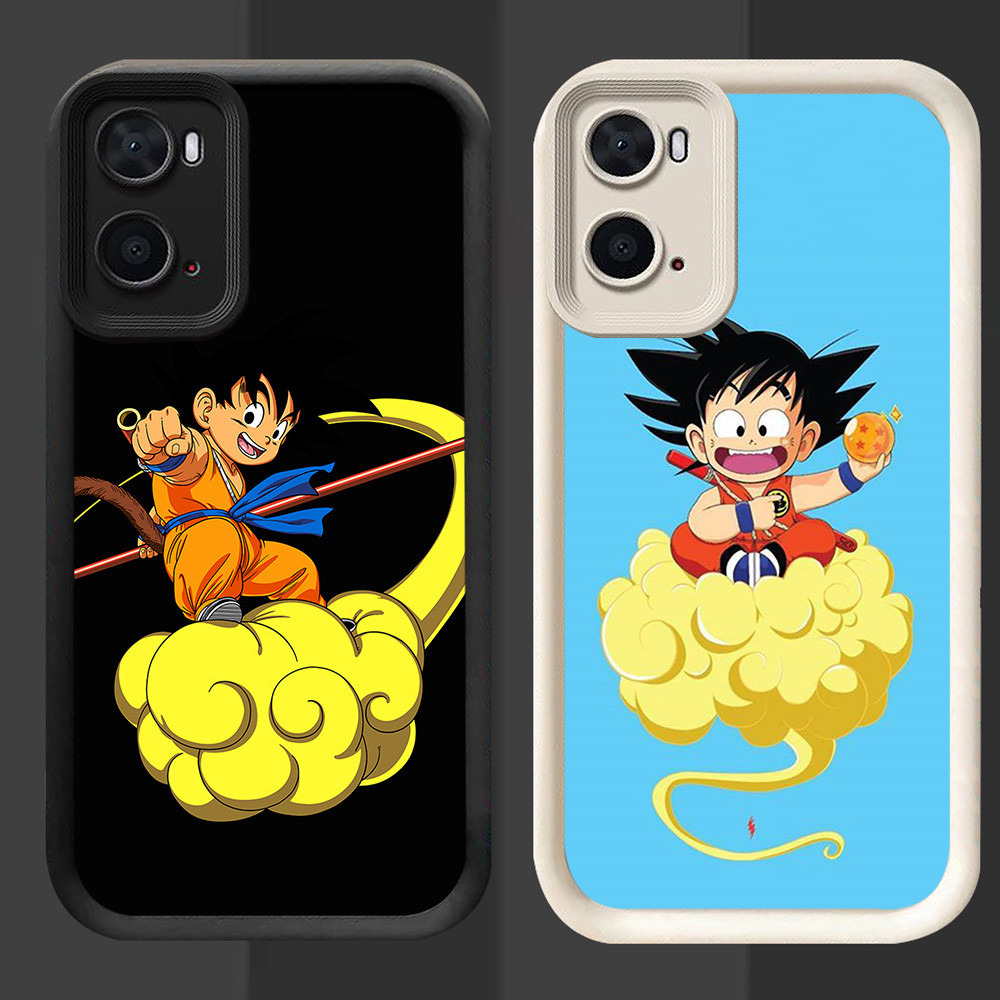 R21 Dragon Ball Goku Casing สําหรับ Realme A77 A77s A96 Realme C33 9i สีดําและสีขาว