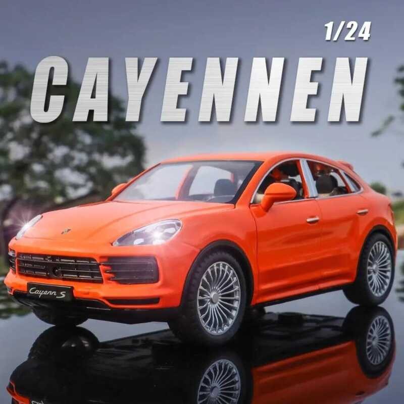 C C Scale 1:24 Cayenne S S Car Model Toy Alloy Diecast Doors Opened Simulation Sound Light Vehicle